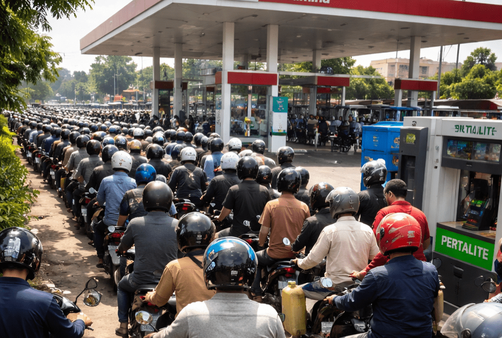 Krisis Pertalite di Sanggau SPBU Penuh, Kios Eceran Kosong