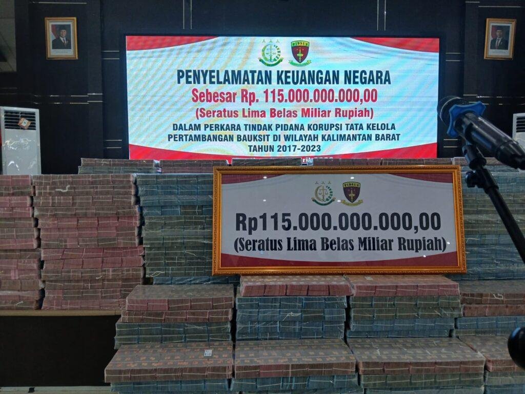 Kejati Kalbar Selamatkan Rp115 Miliar dari Kasus Tambang Bauksit