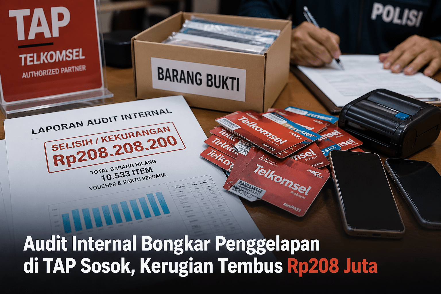 Audit Internal Bongkar Penggelapan Rp208 Juta di TAP Sosok