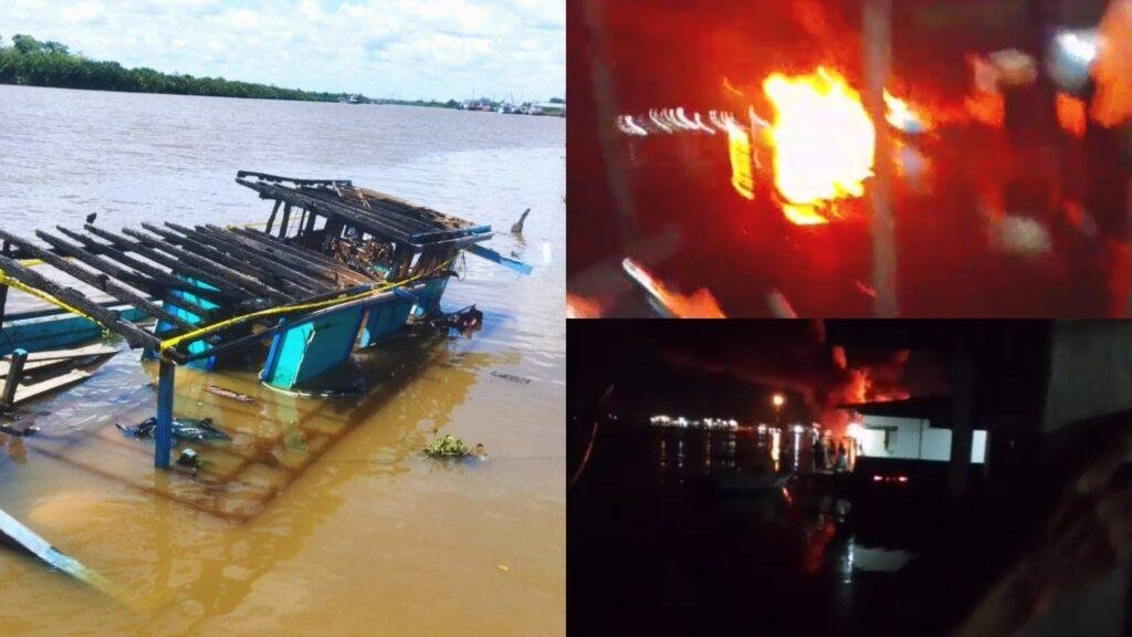 Kapal Jalur PT KAN dan PT Harita CMI Meledak Hebat di Ketapang, 1 Tewas