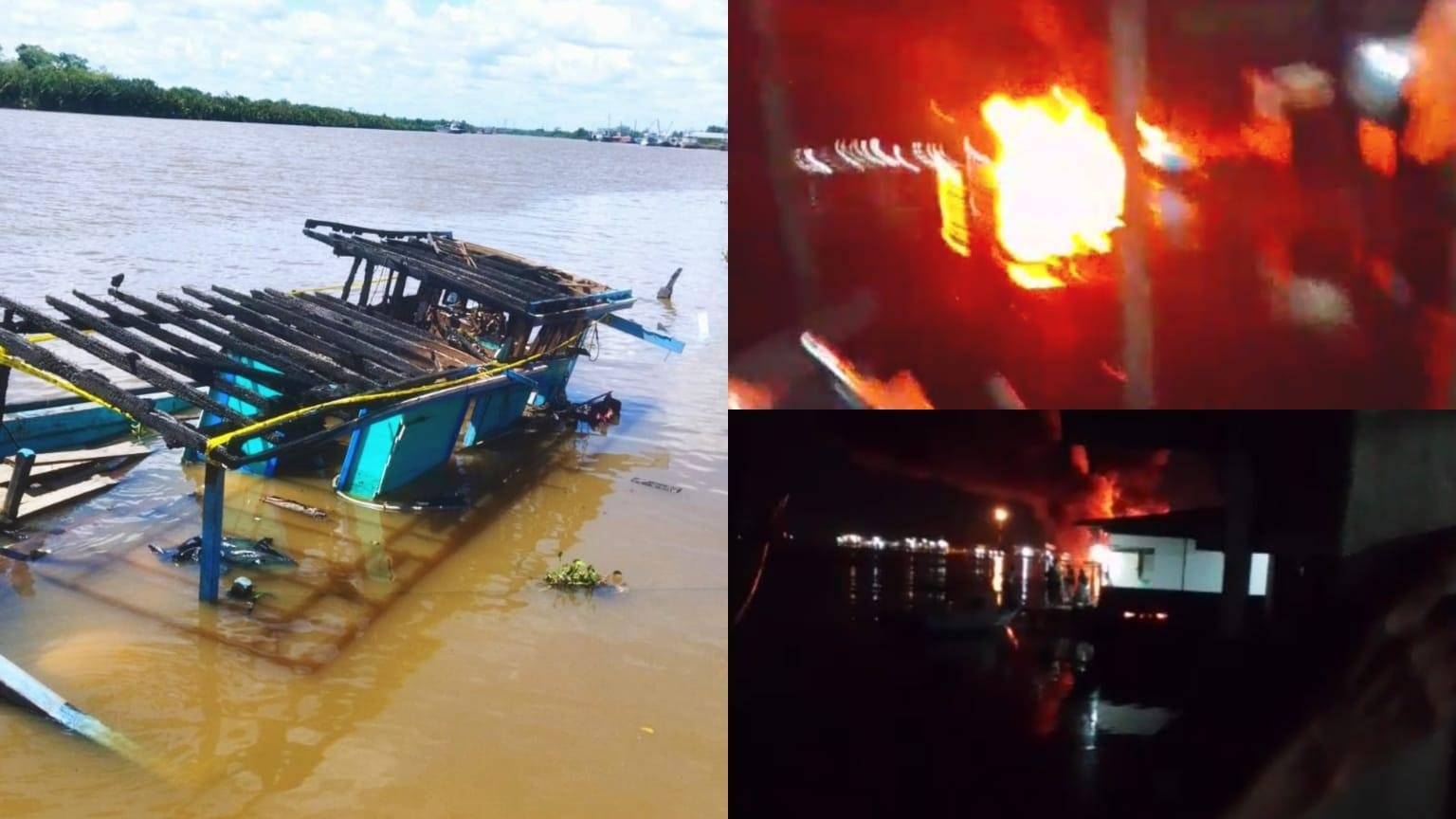 Kapal Jalur PT KAN dan PT Harita CMI Meledak Hebat di Ketapang, 1 Tewas