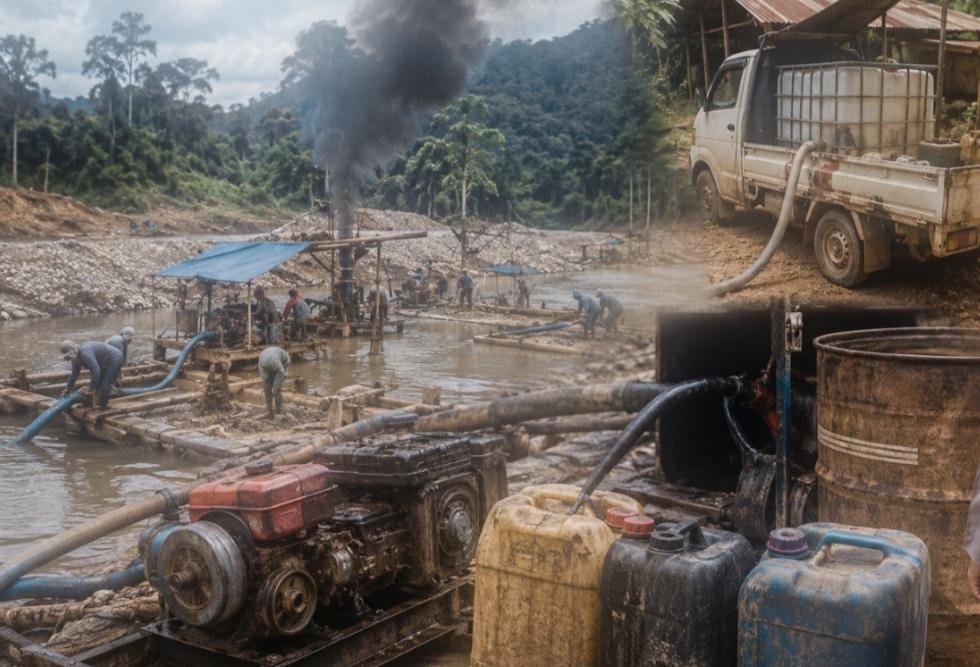 Solar Subsidi Diduga Dipakai Tambang Emas Ilegal di Meliau, Negara Terancam Rugi