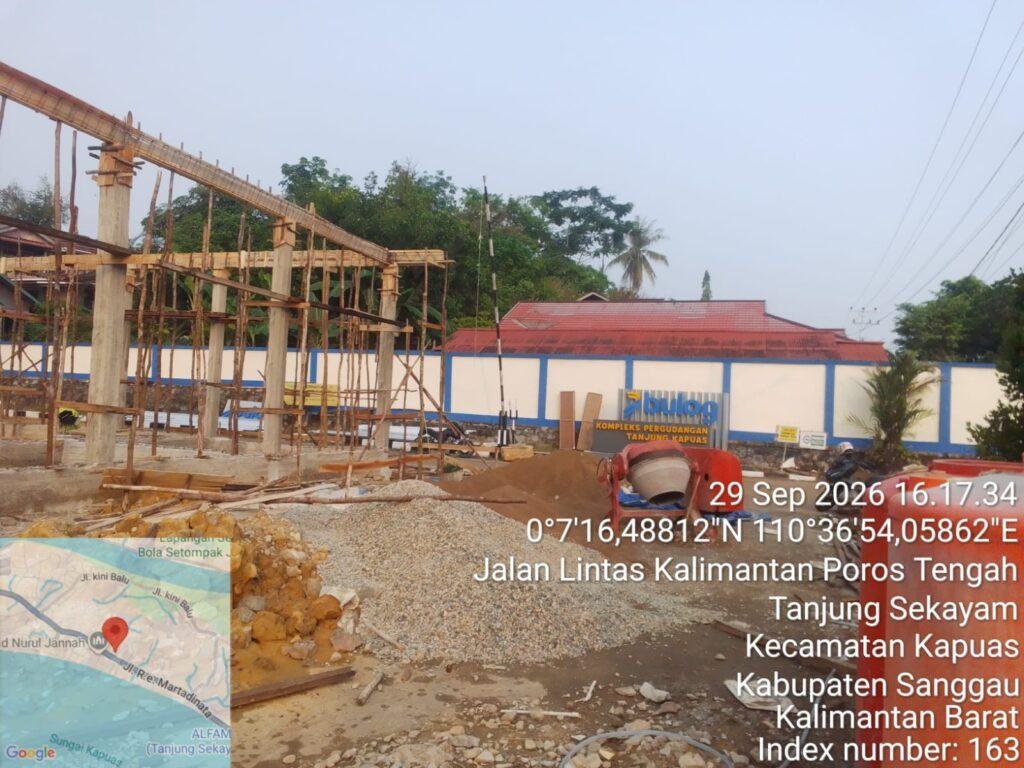 Proyek Gedung di Gudang Bulog Sanggau Disorot karena Tak Terpasang Papan Informasi