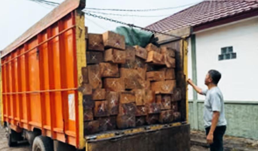Kayu Diduga Ilegal Dibawa dari Ketapang, Tertangkap di Sanggau