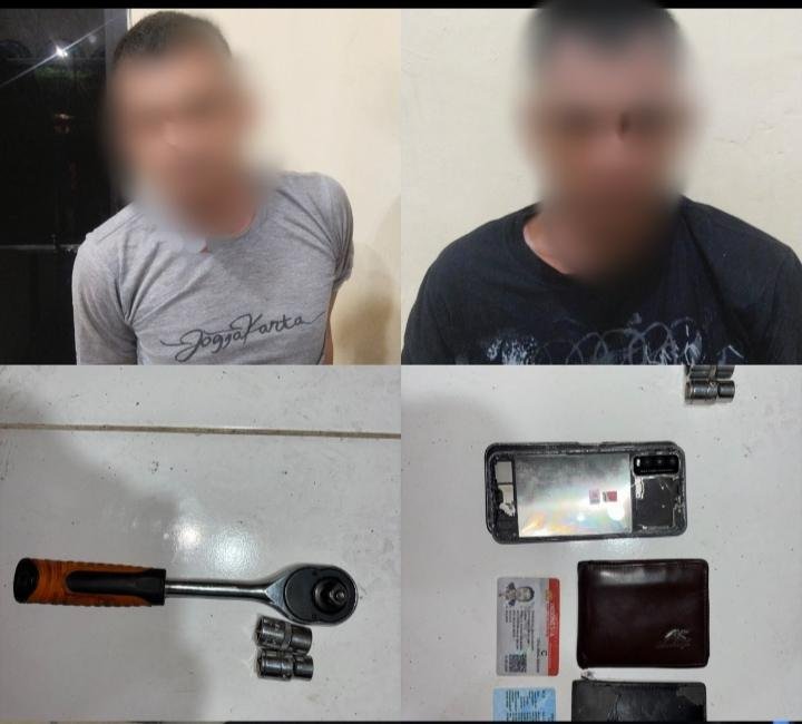 Dua Terduga Pelaku Curat Gudang Shopee Ditangkap